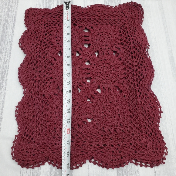 Beautiful Knit Tablemats - 6pc Set Wine - Picture 13 of 14